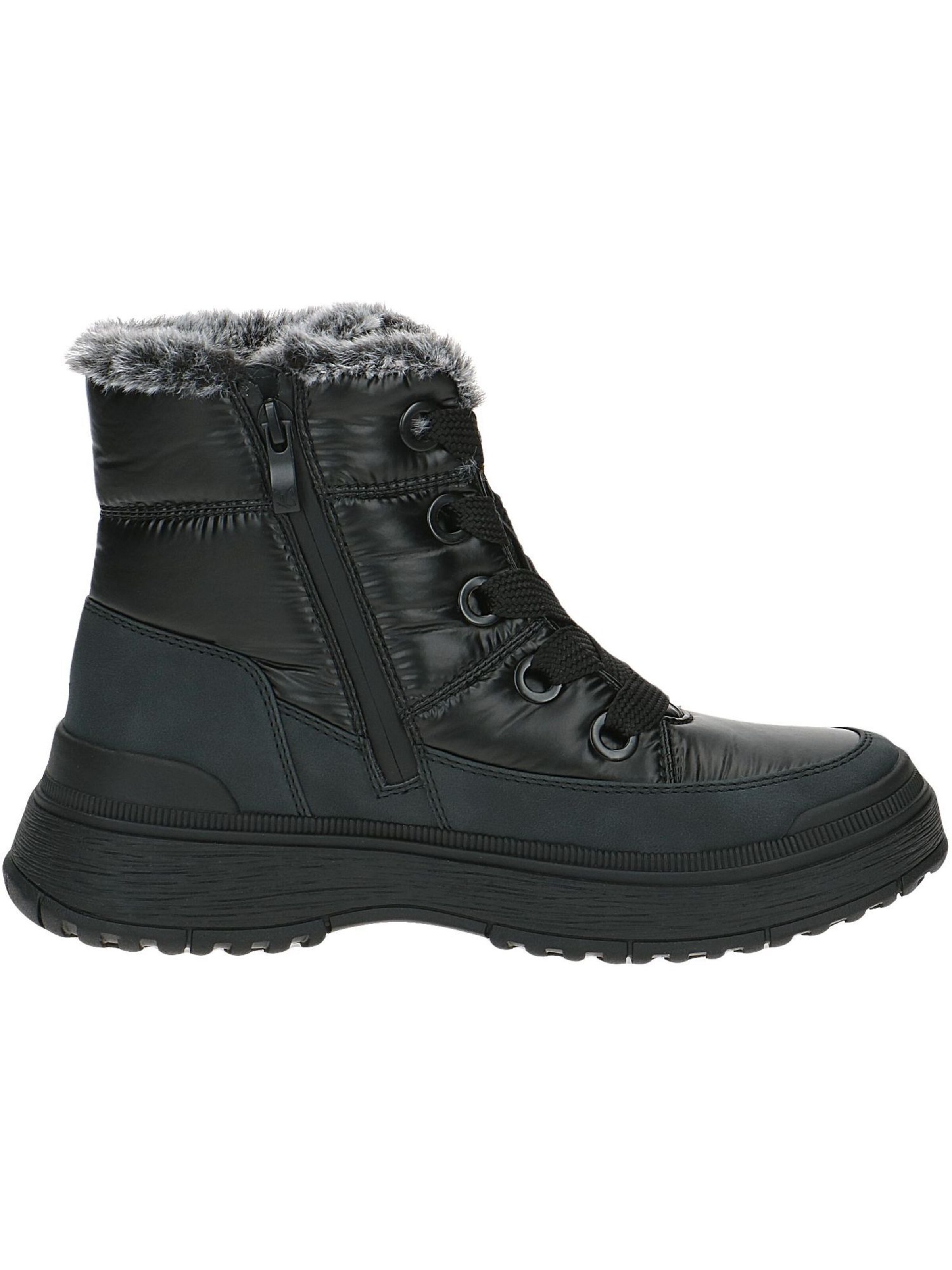 CAPRICE Lace-up bootie in Black