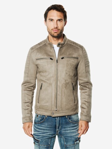 KOROSHI Přechodná bunda – béžová: přední strana