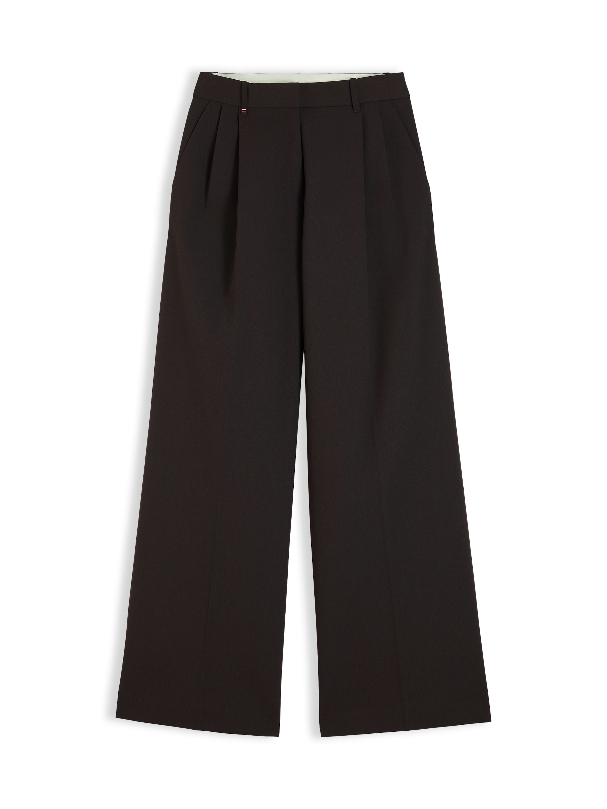 TOMMY HILFIGER Wide Leg Hose in Braun: Vorderseite