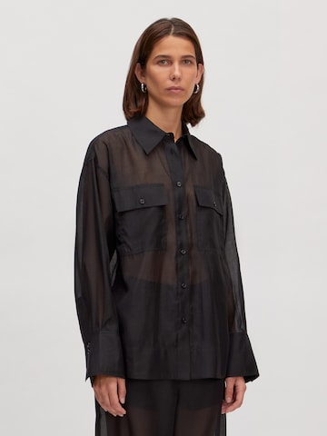 Camicia da donna 'Saara' di EDITED in nero: frontale