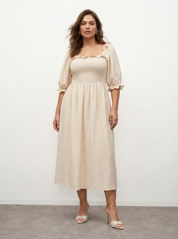 CITA MAASS Summer dress 'Ruffle dress' in Beige