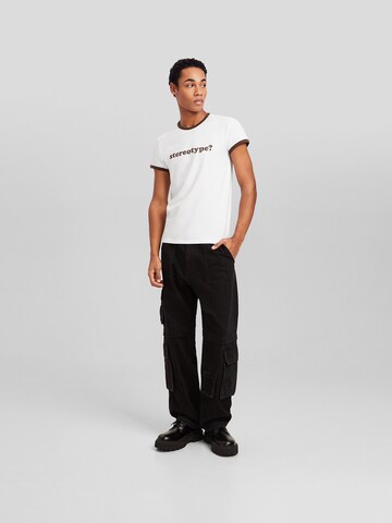 T-Shirt Bershka en blanc