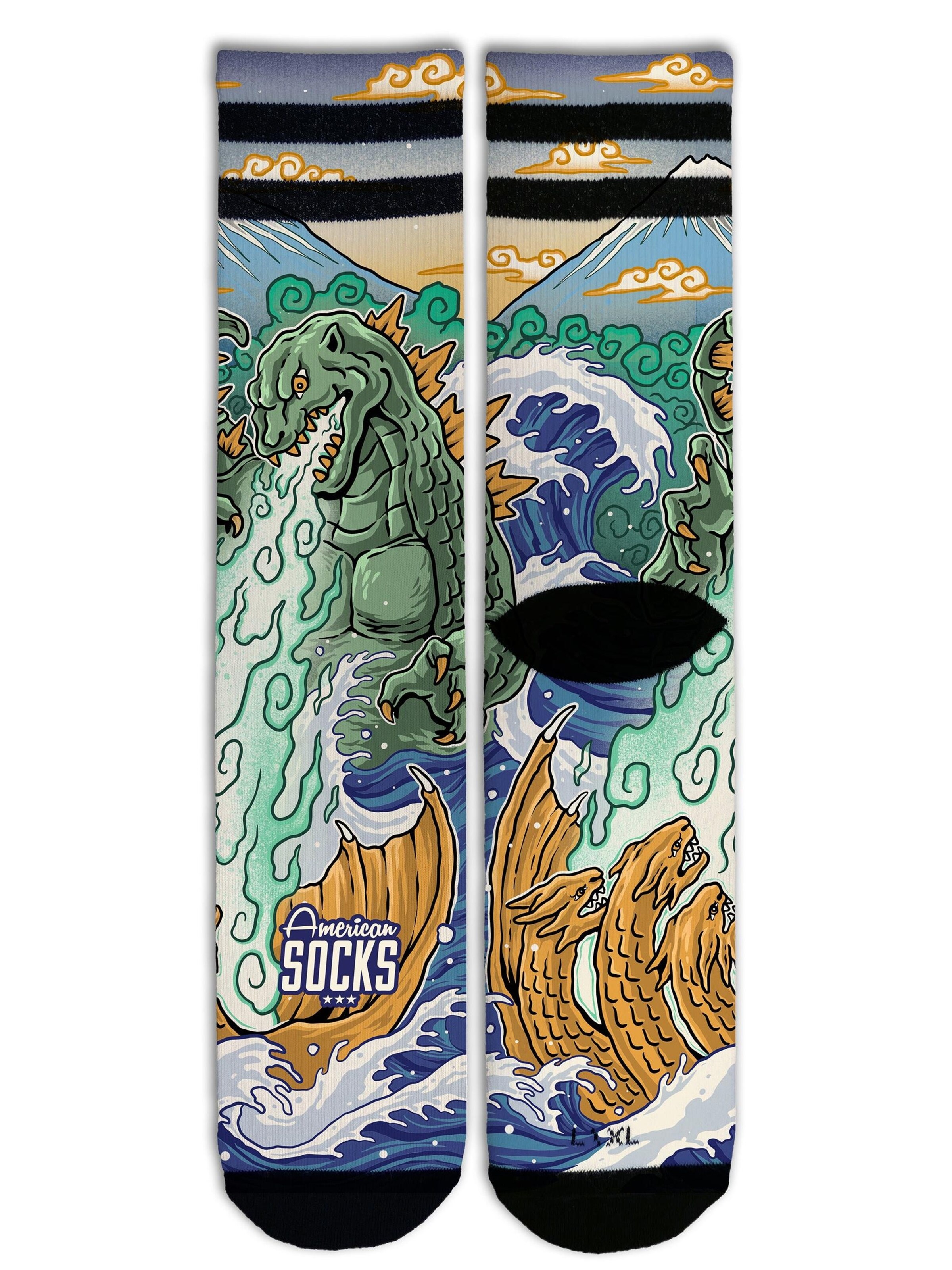 American Socks - Calcetines 'Kaiju King' en verde