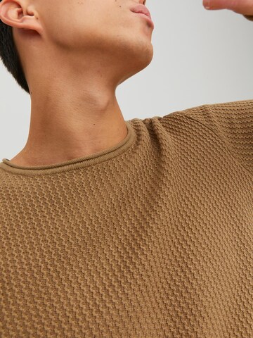 JACK & JONES Regular fit Sweater 'Carlos' in Brown