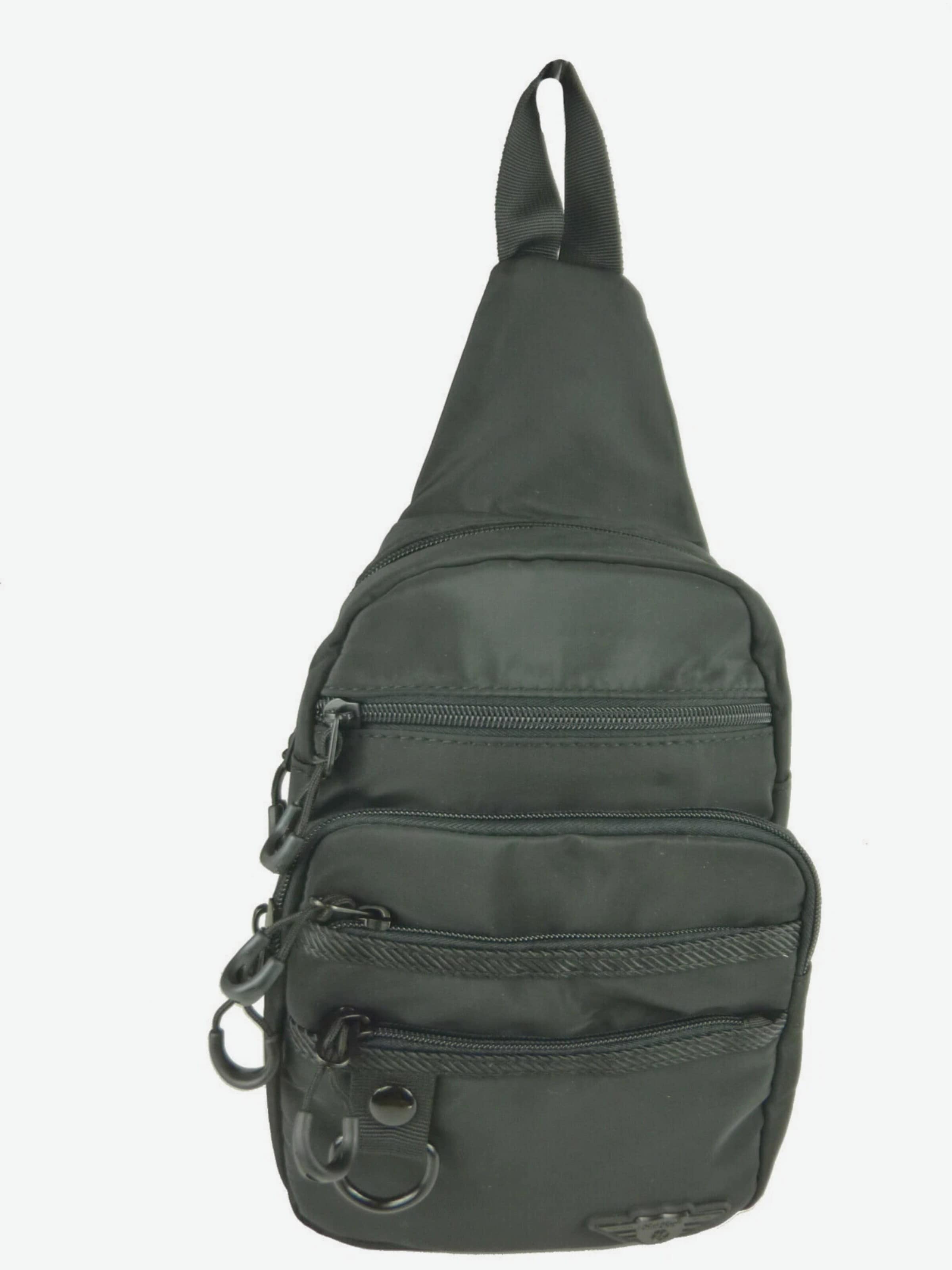 Kumixi Rugzak 'Sling bag' in Zwart: voorkant