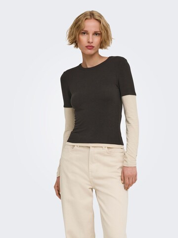 ONLY Shirt 'ONLDubla' in Braun: Vorderseite