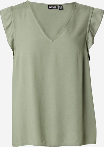 Camicia da donna 'NYA' di PIECES in verde: frontale