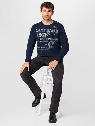 CAMP DAVID Sweatshirt 'Brave The Element II' in Blau