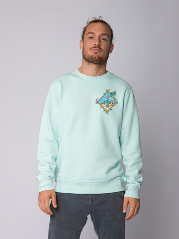 Watapparel Sweatshirt 'Beach is calling' in Blau: Vorderseite
