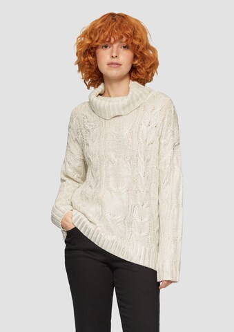Pull-over QS en beige : devant