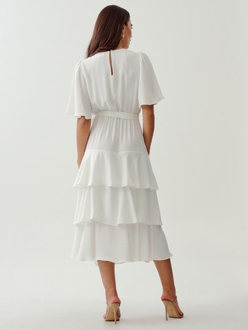 Tussah Dress 'QUINN' in White: back