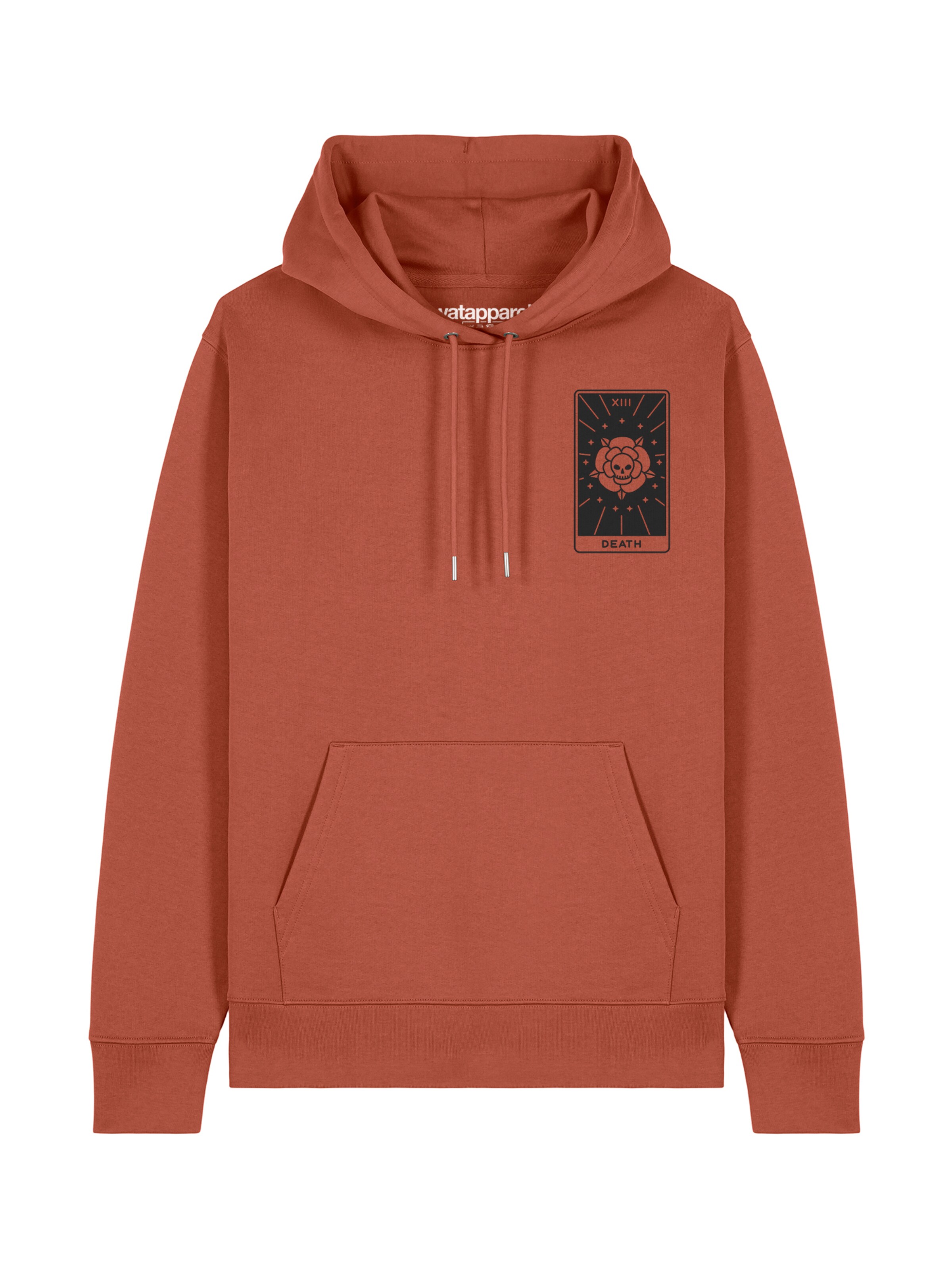 Watapparel Sweatshirt ' Tarot Death ' in Bruin: voorkant