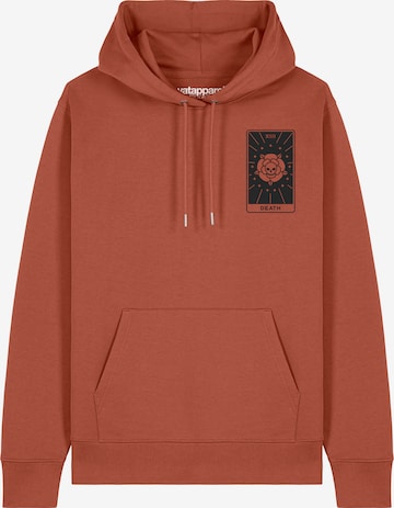 Watapparel Sweatshirt ' Tarot Death ' in Bruin: voorkant