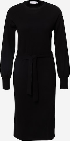 VILA Pletena obleka 'Evie' | črna barva: sprednja stran