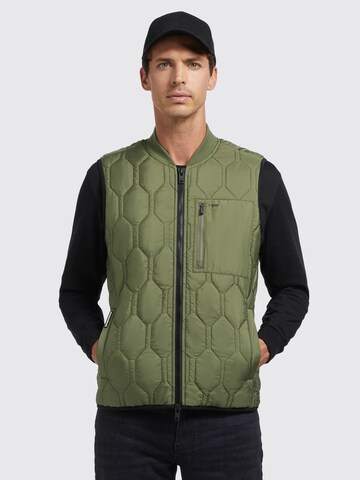 khujo Vest 'Liew' in Green: front