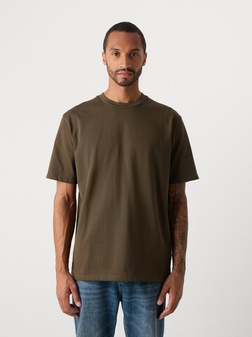 T-Shirt Lindbergh en marron : devant