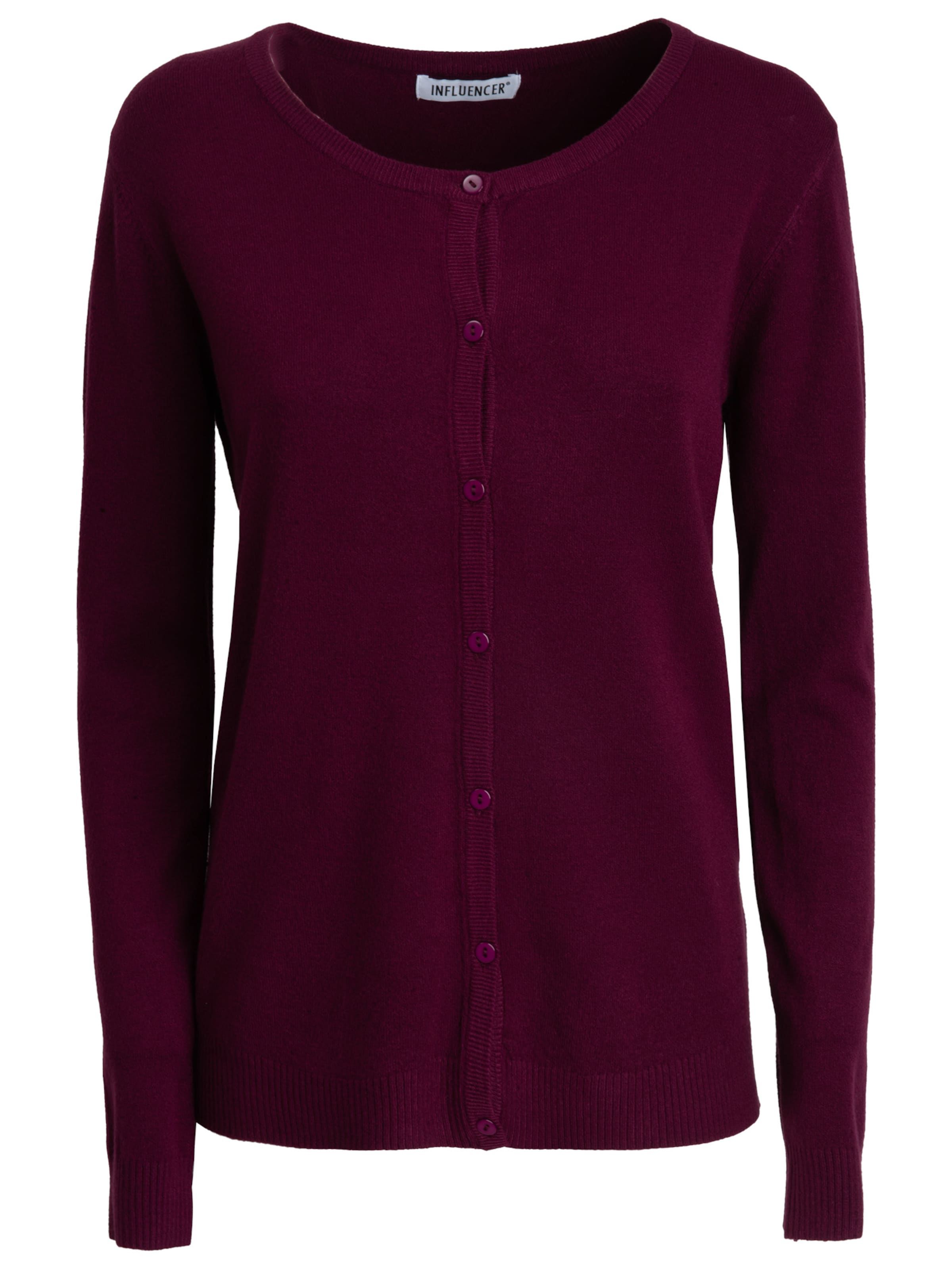 Influencer Strickjacke in Lila: Vorderseite