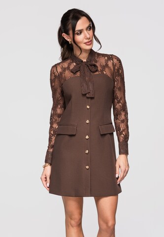 Ombre Kleid in Braun: Vorderseite