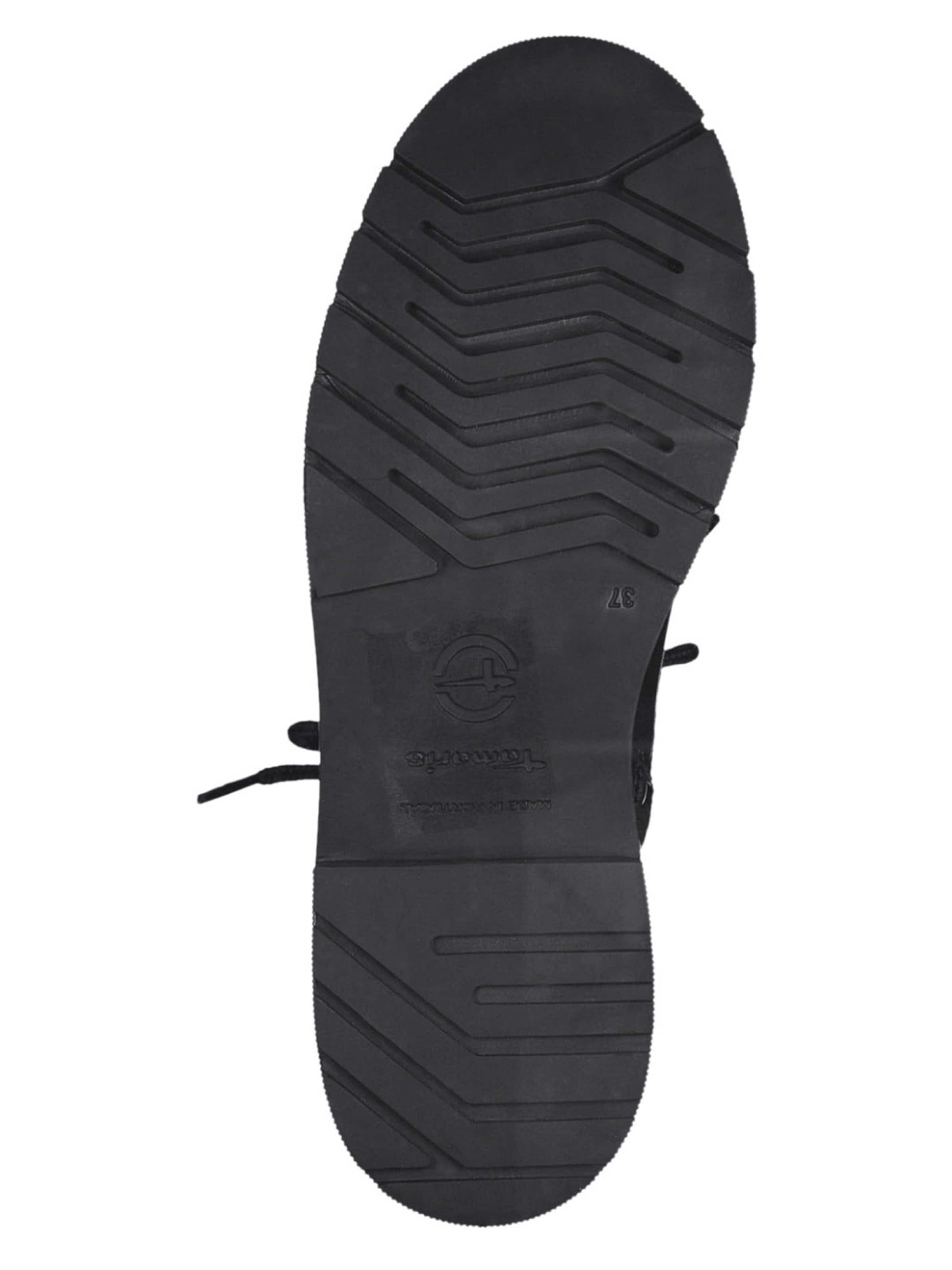 Tamaris Lace-Up Ankle Boots in Black