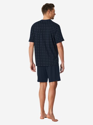 SCHIESSER Short Pajamas 'Comfort Essentials' in Blue