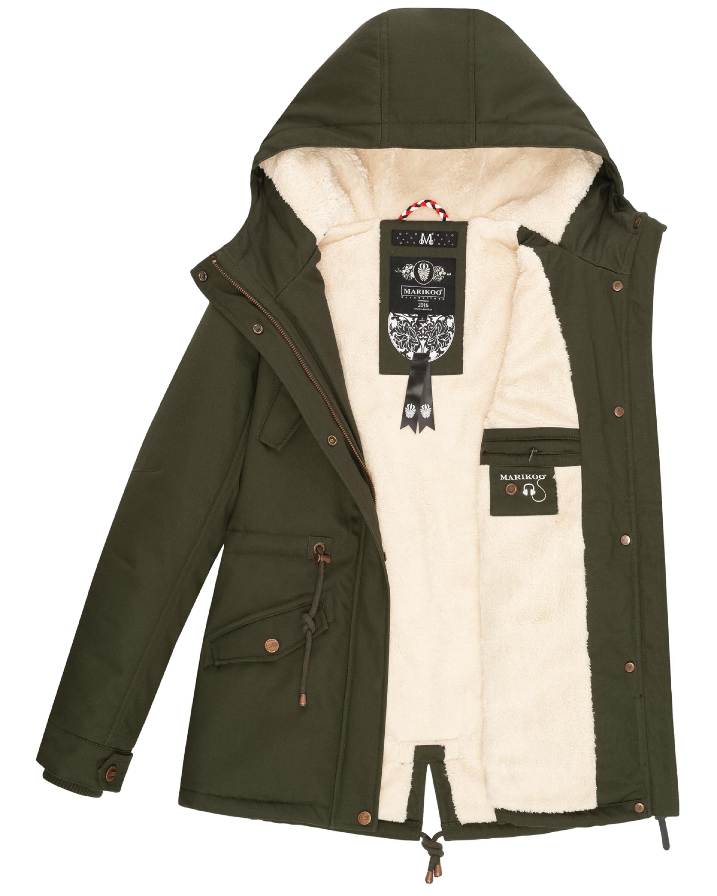 Parka d’hiver 'Manolya' MARIKOO en vert