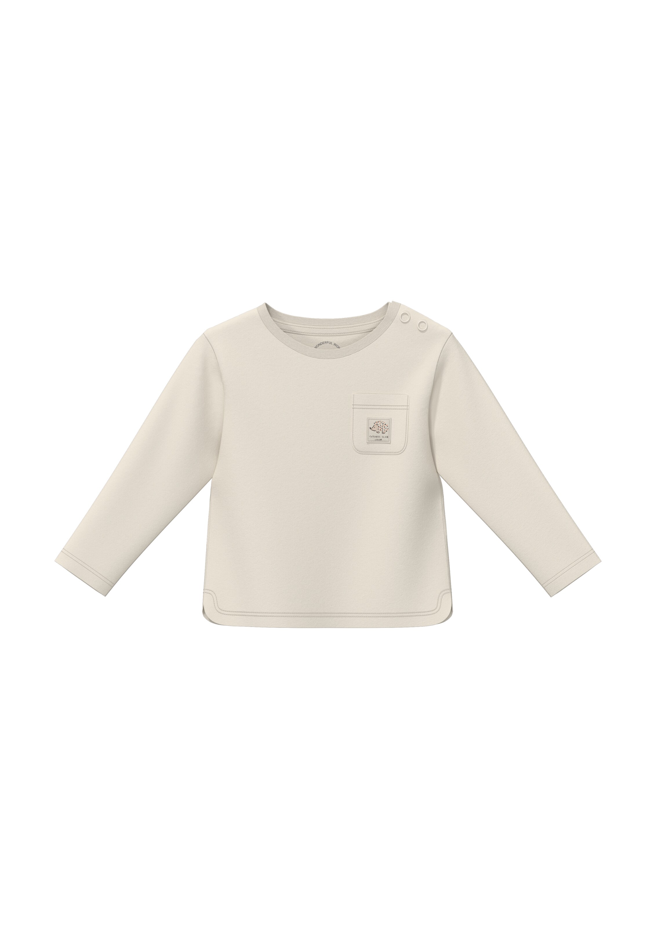 s.Oliver T-Shirt en beige clair / bleu / marron, Vue avec produit