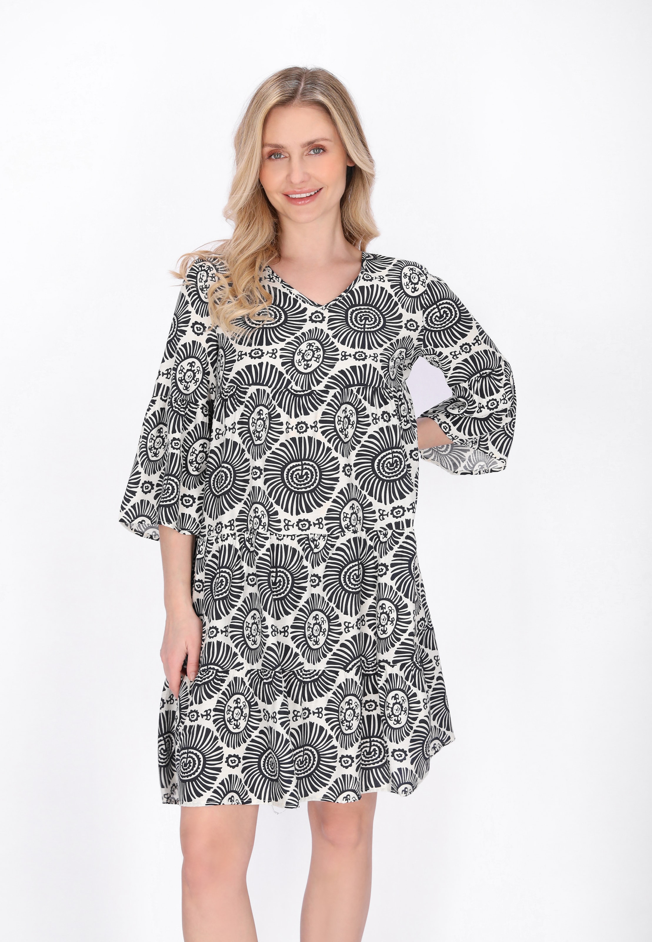 FELIPA - Vestido em azul: frente