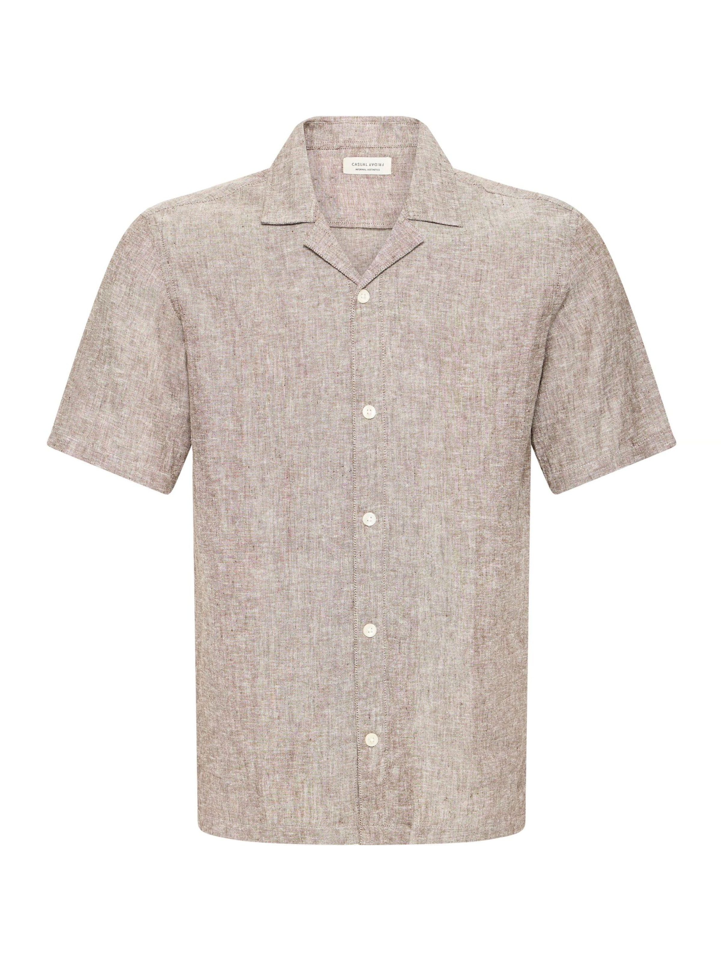 Casual Friday Leinenhemd ' CFSauby Linen Mix ' in Braun: Vorderseite
