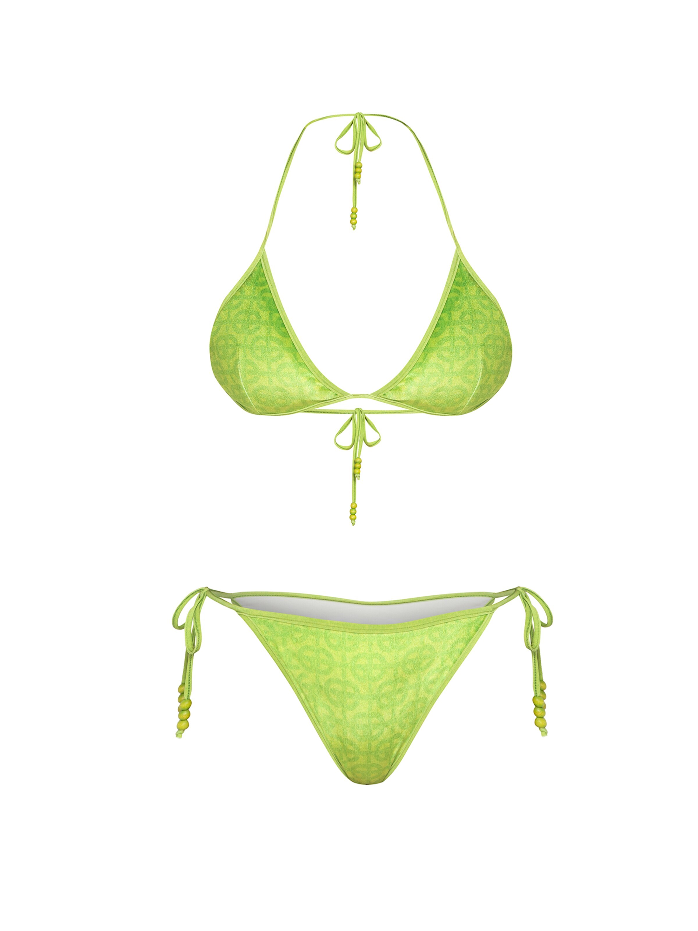 Triangle Hauts de bikini JIORO en vert : devant