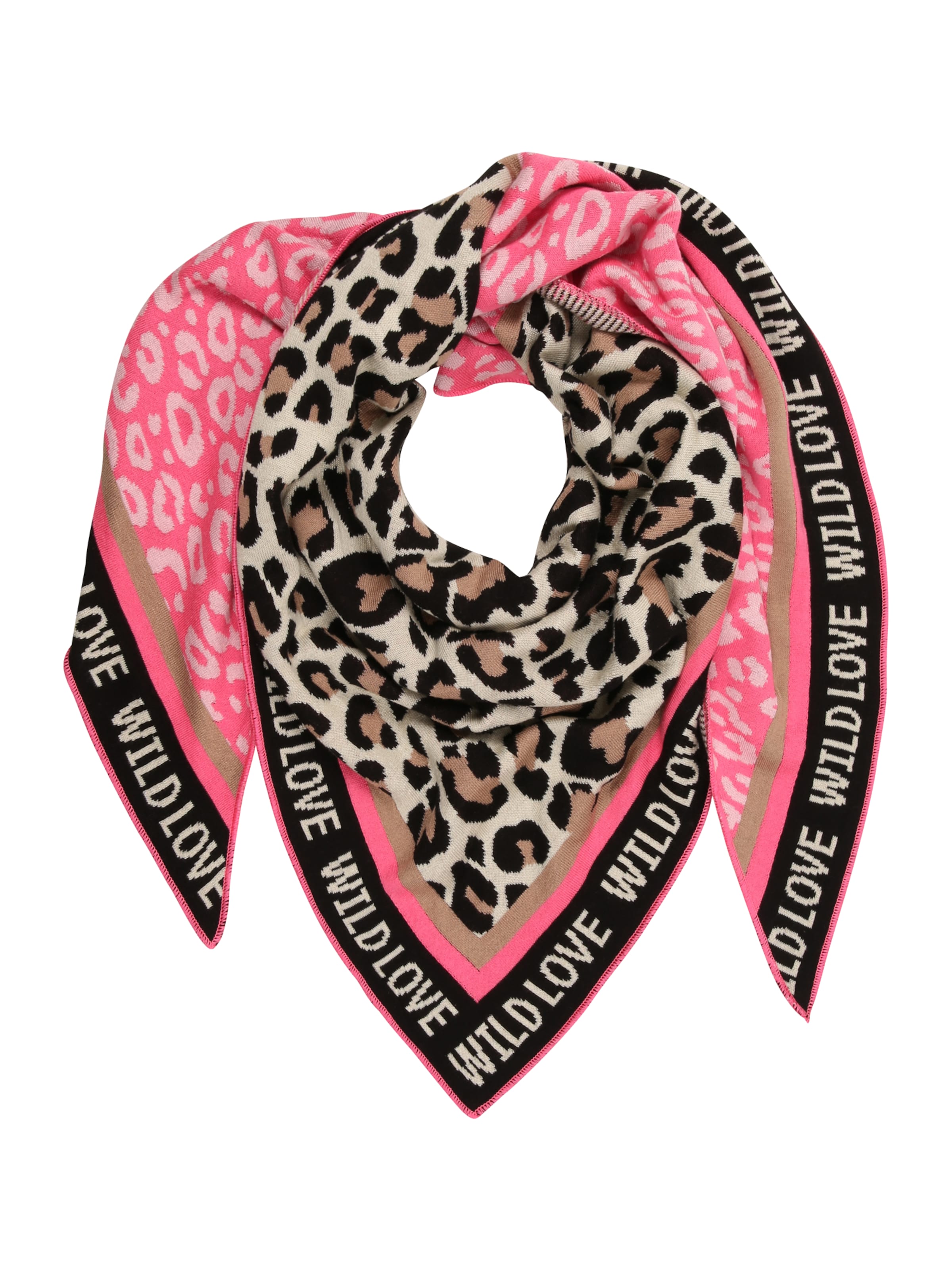 Zwillingsherz Tørklæde 'Wild Love' i pink: forside
