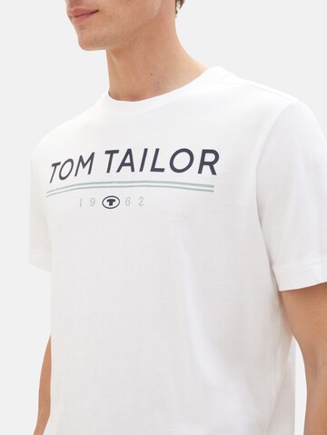 TOM TAILOR T-shirt i vit