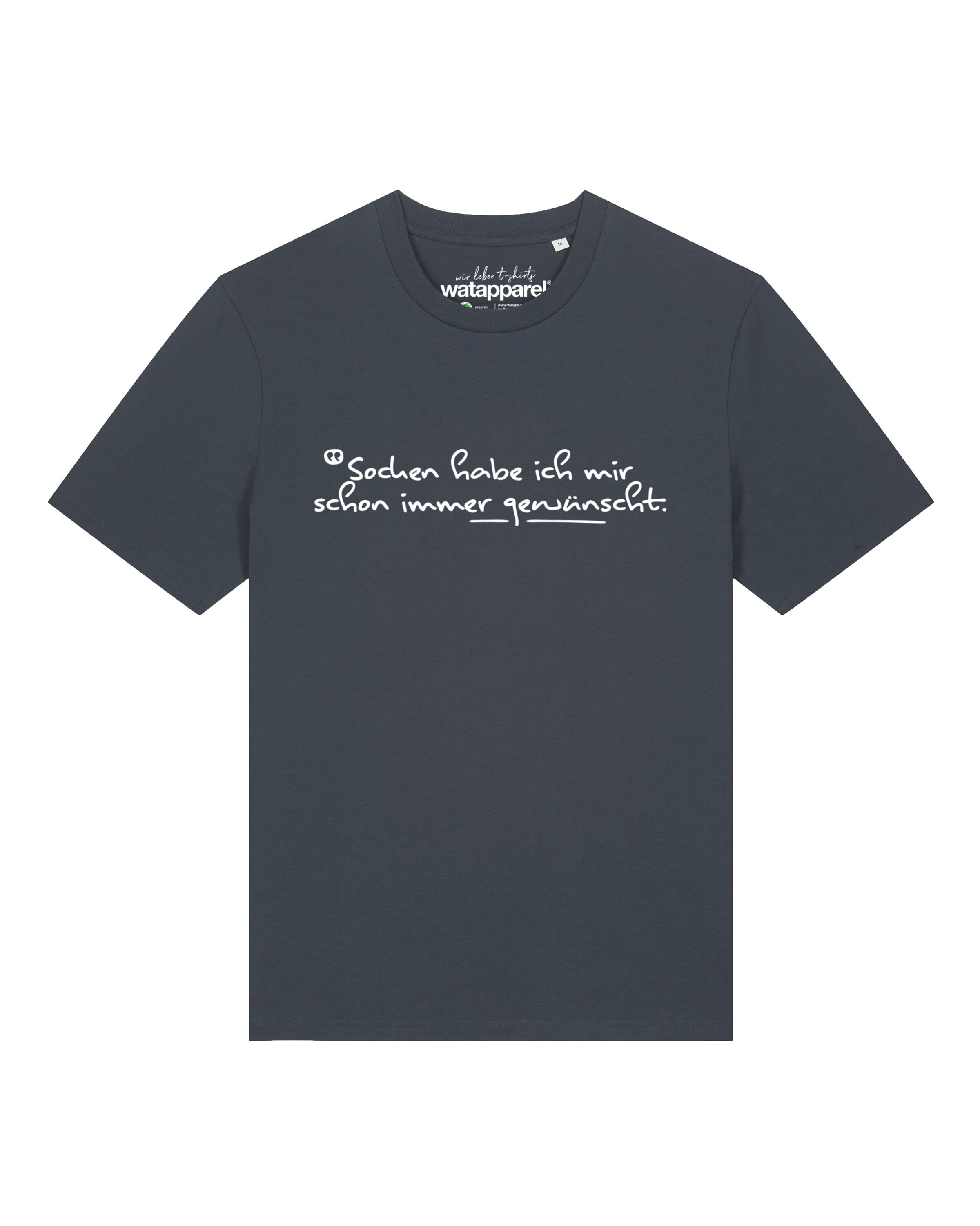 Maglietta 'Socken Habe Ich Mir Schon Immer Gewünscht' di Watapparel in grigio: frontale