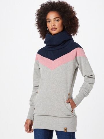 Sweat-shirt Fli Papigu en gris : devant