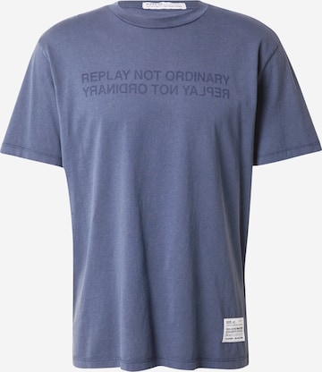 REPLAY Тениска в синьо: отпред