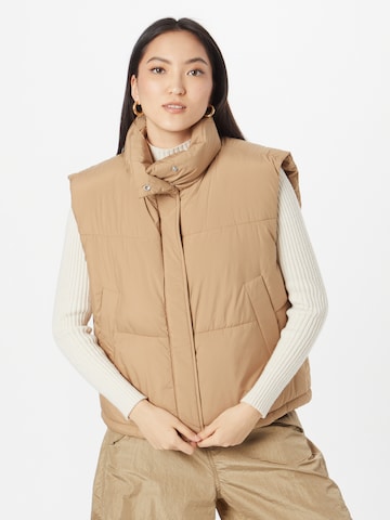 TOM TAILOR DENIM Bodywarmer in Beige: voorkant