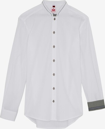 SPIETH & WENSKY Slim fit Traditional Button Up Shirt 'Brambach' in White: front