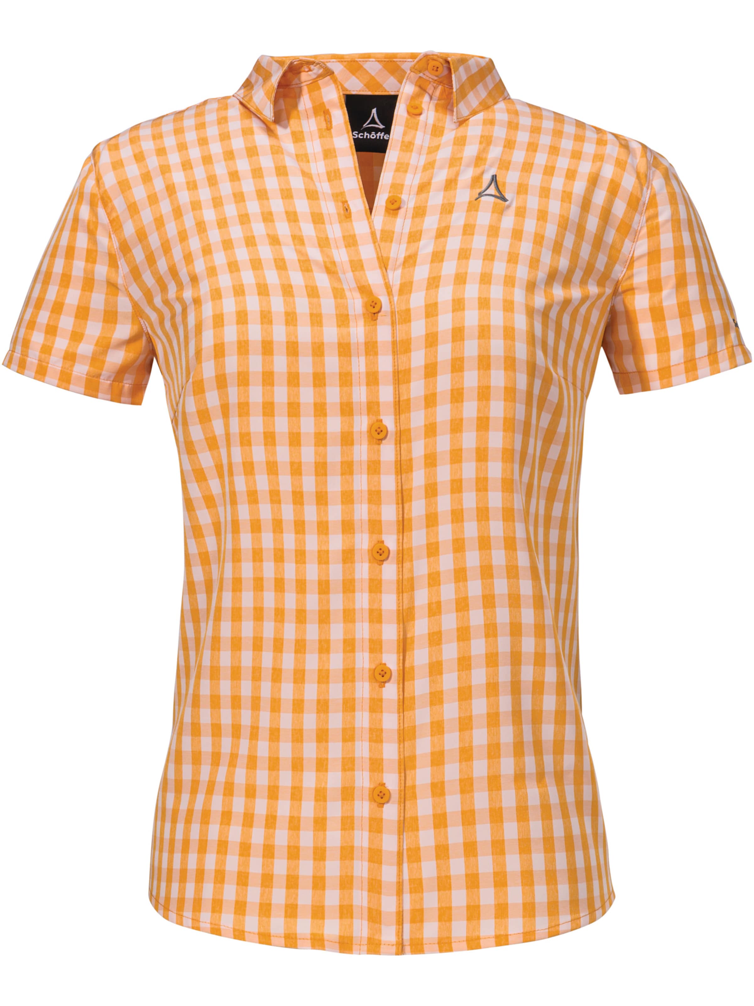 Schöffel Blusen ' Hiking CIRC Blouse Style Dalfoss WMS ' in Orange: Vorderseite