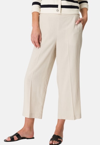 zero Loose fit Pleated Pants in Beige: front