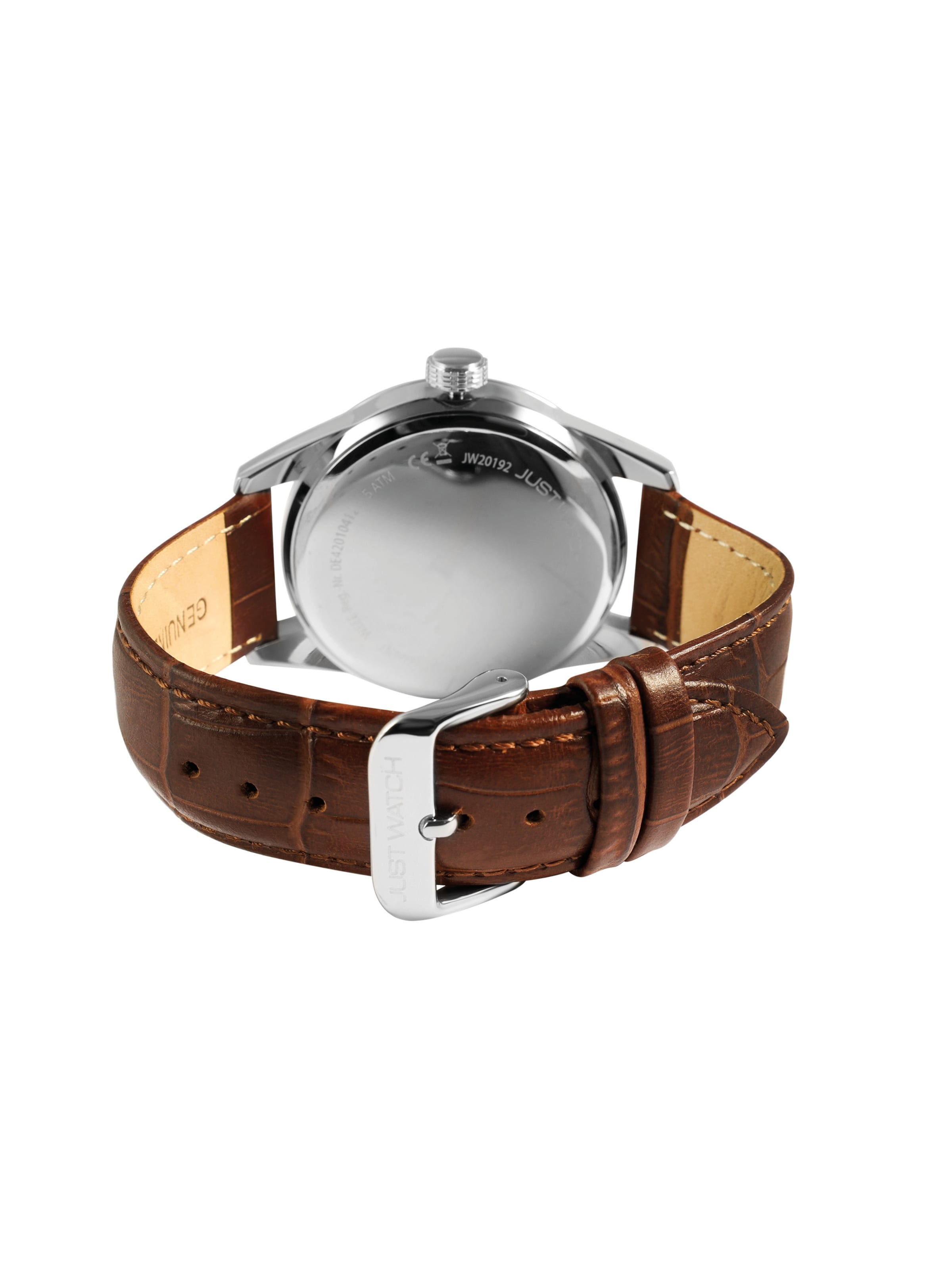 Just Watch Analog Watch 'Datumsanzeige' in Brown