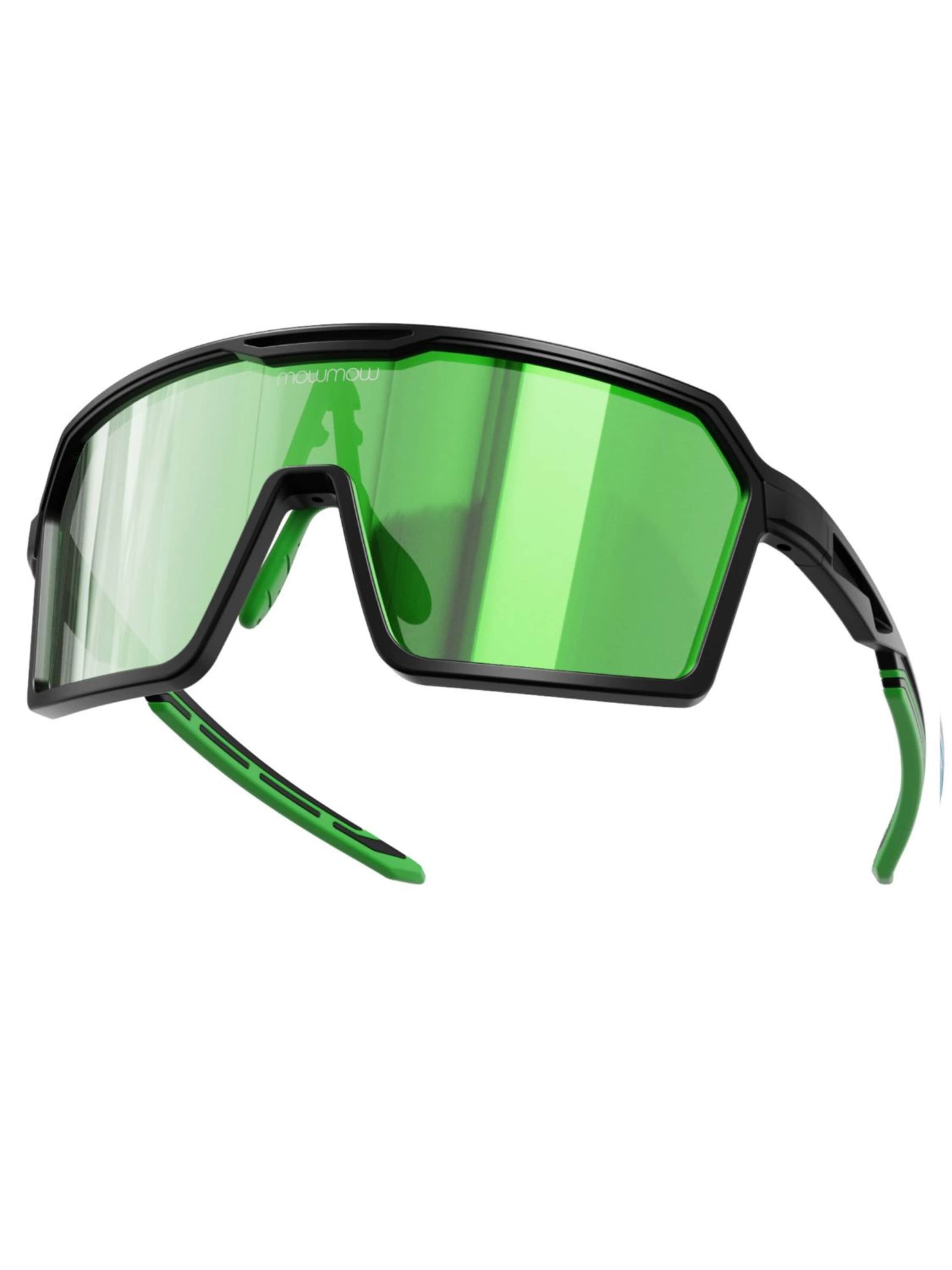 Mowmow Sports sunglasses 'MowMow Wizard Sunglasses - Sports Glasses - Photochromic Lens - Men - Women' in Green: front