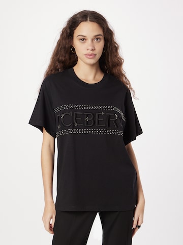 T-shirt ICEBERG en noir : devant