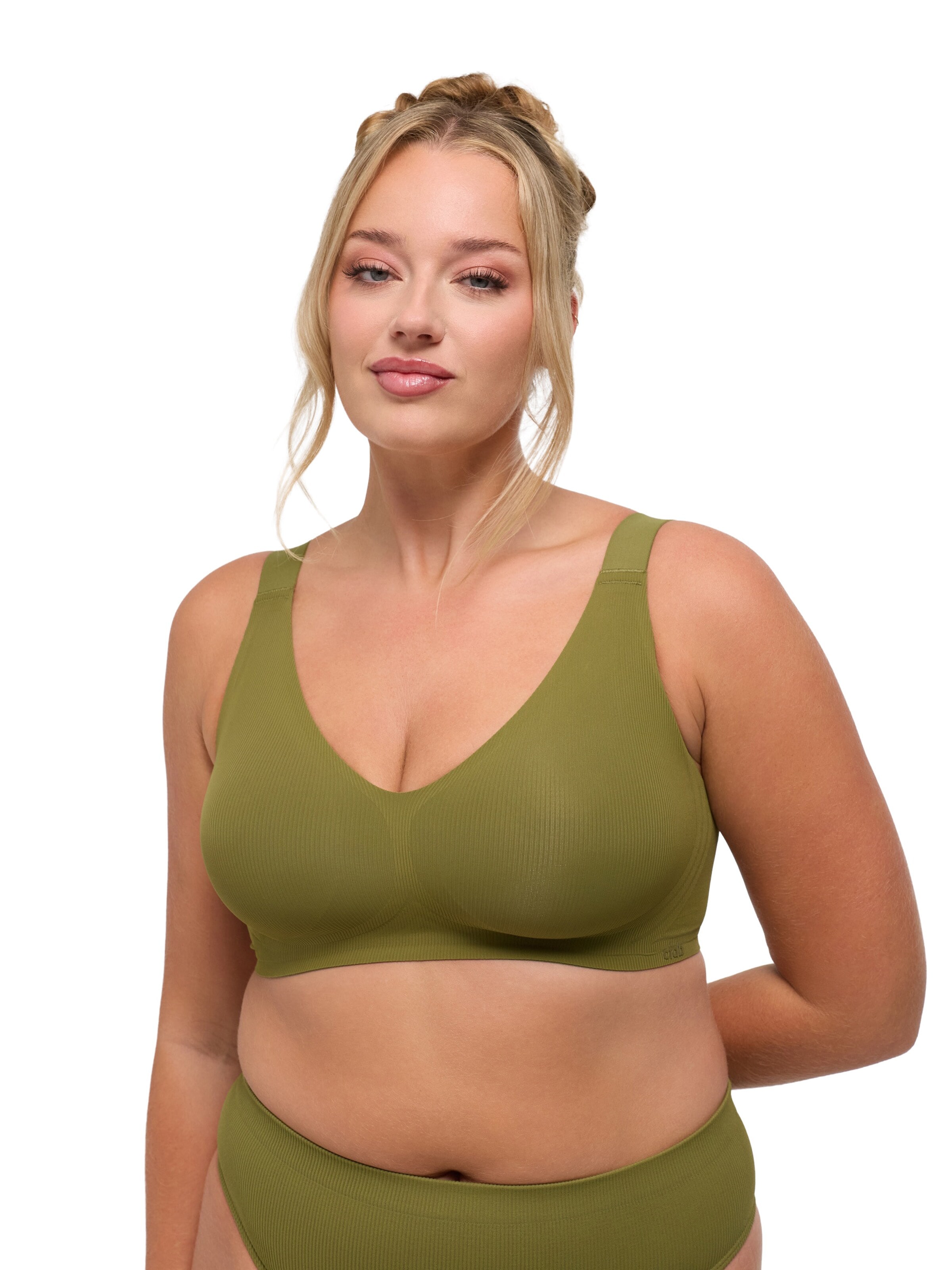 cfab Pienentävät Pienentävät rintaliivit 'Rib Comfort Minimizer BH' värissä vihreä