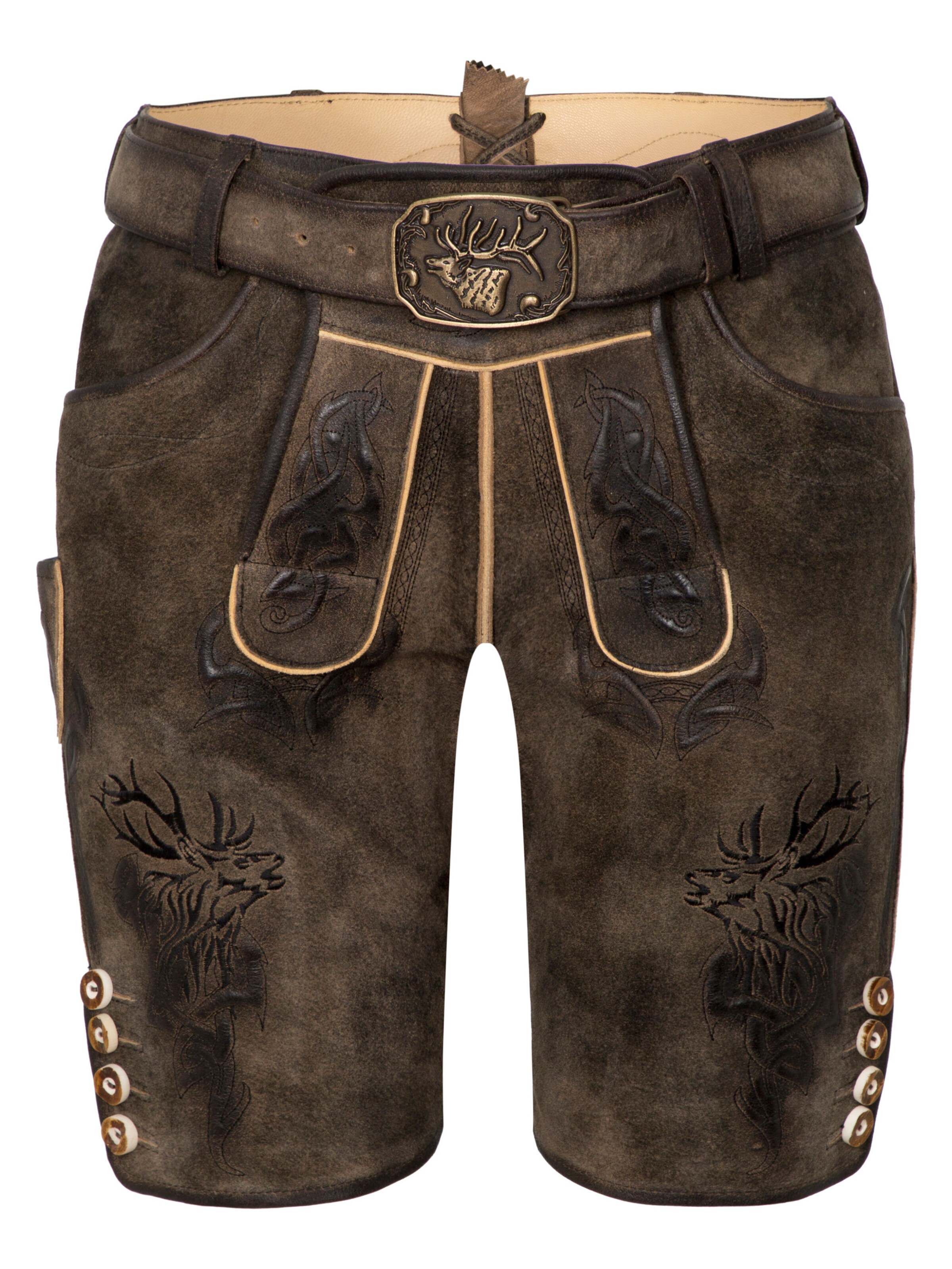 Slimfit Pantaloni per costume tradizionale 'Wayen' di SPIETH & WENSKY in marrone: frontale