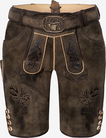 Pantalon folklorique 'Wayen' SPIETH & WENSKY en marron : devant