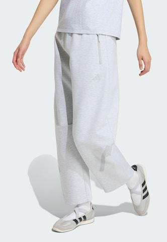 ADIDAS SPORTSWEAR - Loosefit Calças de desporto 'Z.N.E.' em cinzento: frente