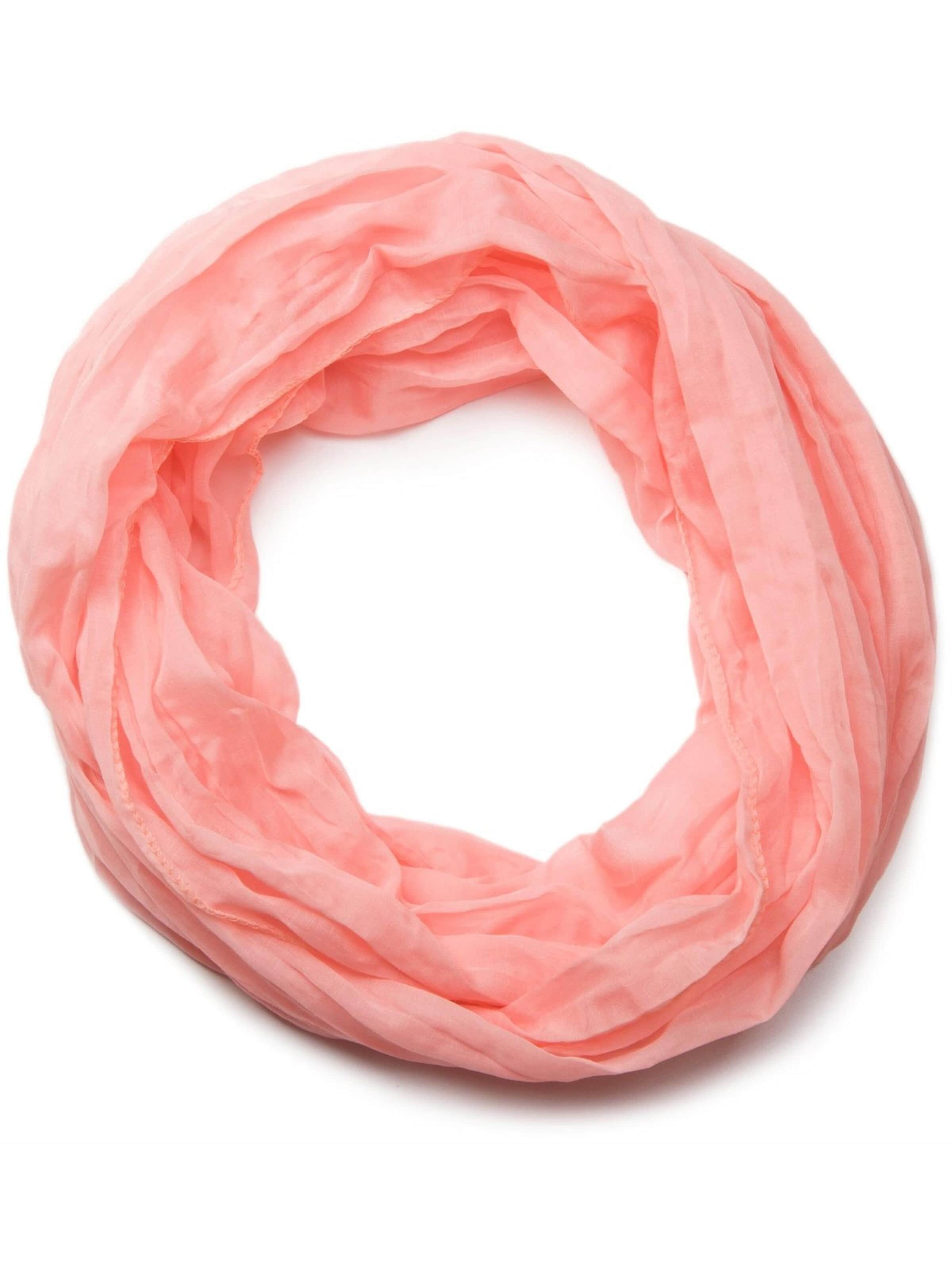 styleBREAKER Schlauchschal 'Seidiger unifarbener Loop'‌‌‌‌‌‌‌‌‌ in Orange: Vorderseite