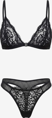 Trendyol Triangel Wäsche-Sets in Schwarz: Vorderseite