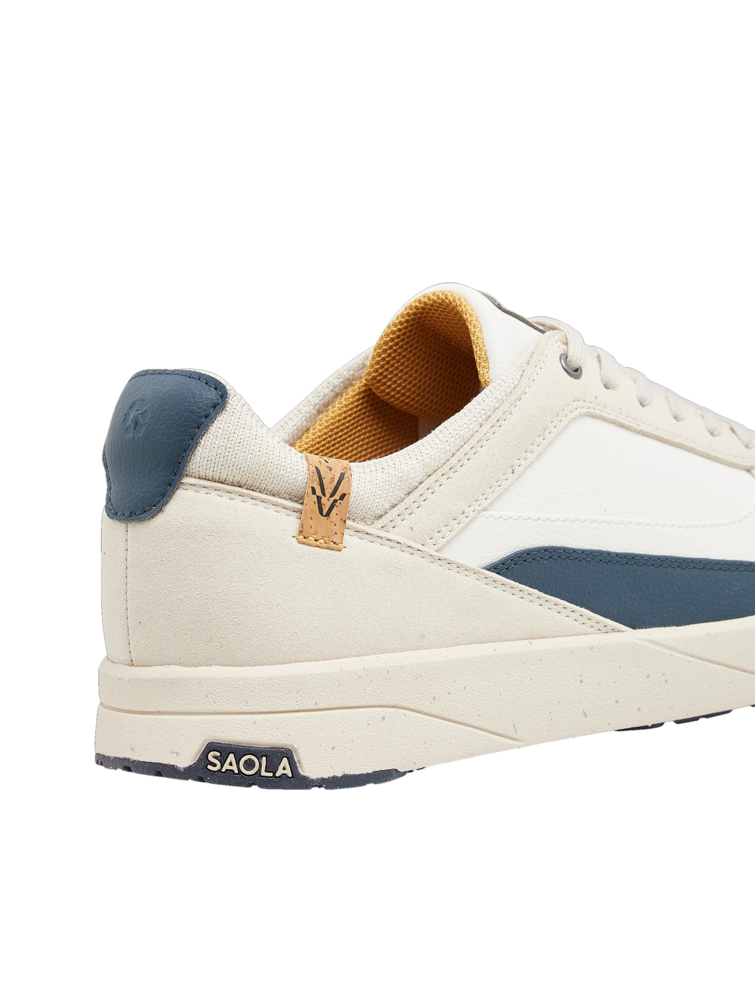 SAOLA Lace-up shoe 'Quito M White Navy' in White