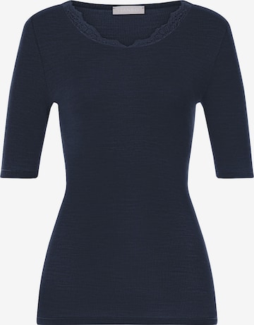 T-shirt ' Woolen Lace ' Hanro en bleu : devant