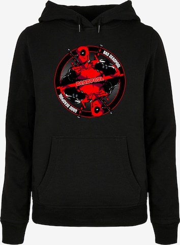 ABSOLUTE CULT Sweatshirt 'Deadpool - Good Bad' in Zwart: voorkant